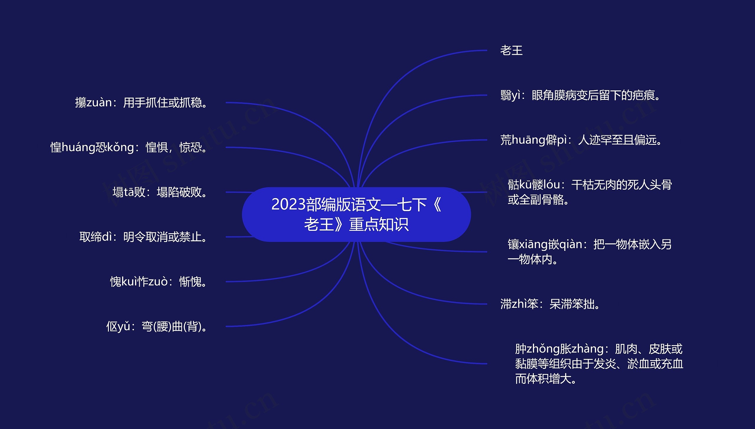 2023部编版语文—七下《老王》重点知识思维导图