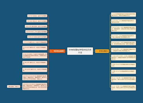 中考物理电学相关知识点大全