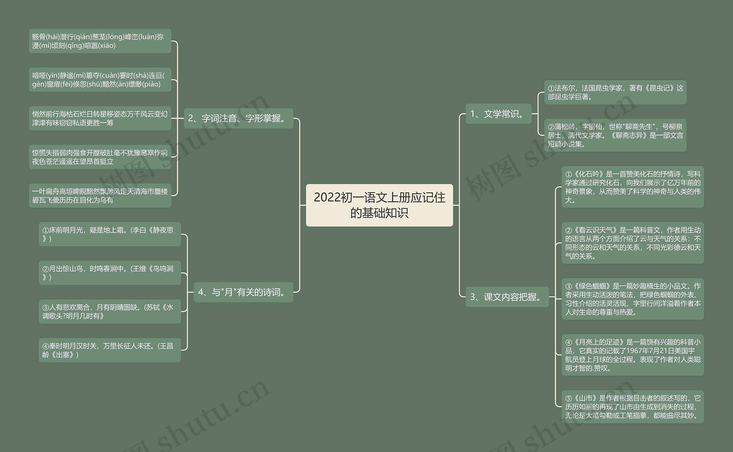 2022初一语文上册应记住的基础知识