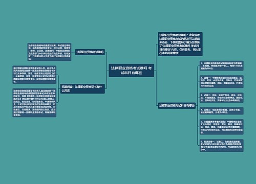 法律职业资格考试难吗 考试科目有哪些
