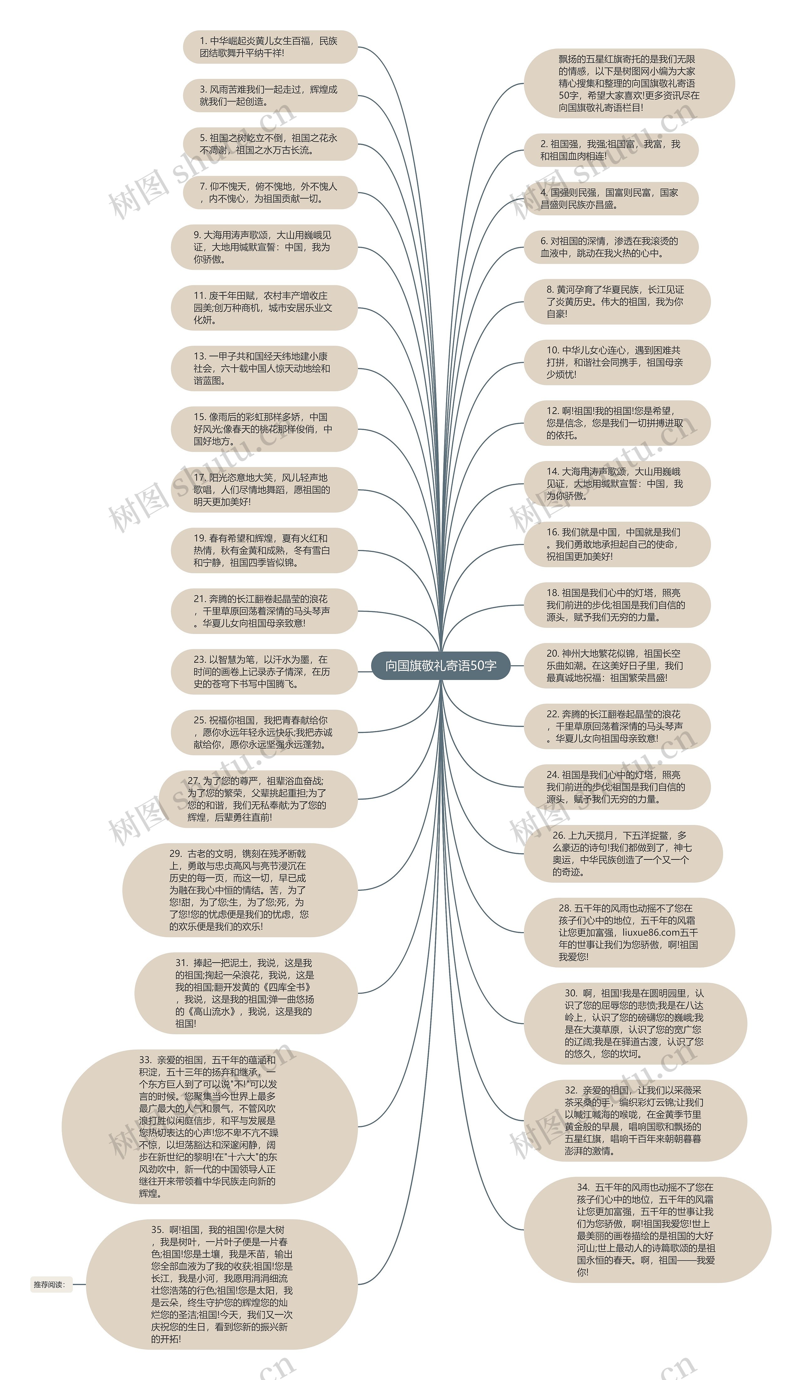 向国旗敬礼寄语50字思维导图