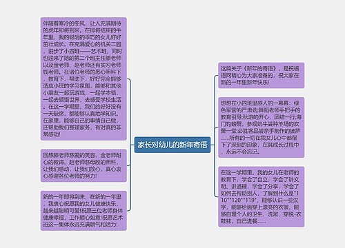 家长对幼儿的新年寄语