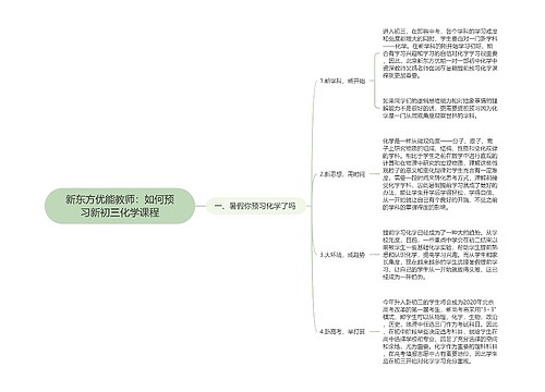 新东方优能教师：如何预习新初三化学课程