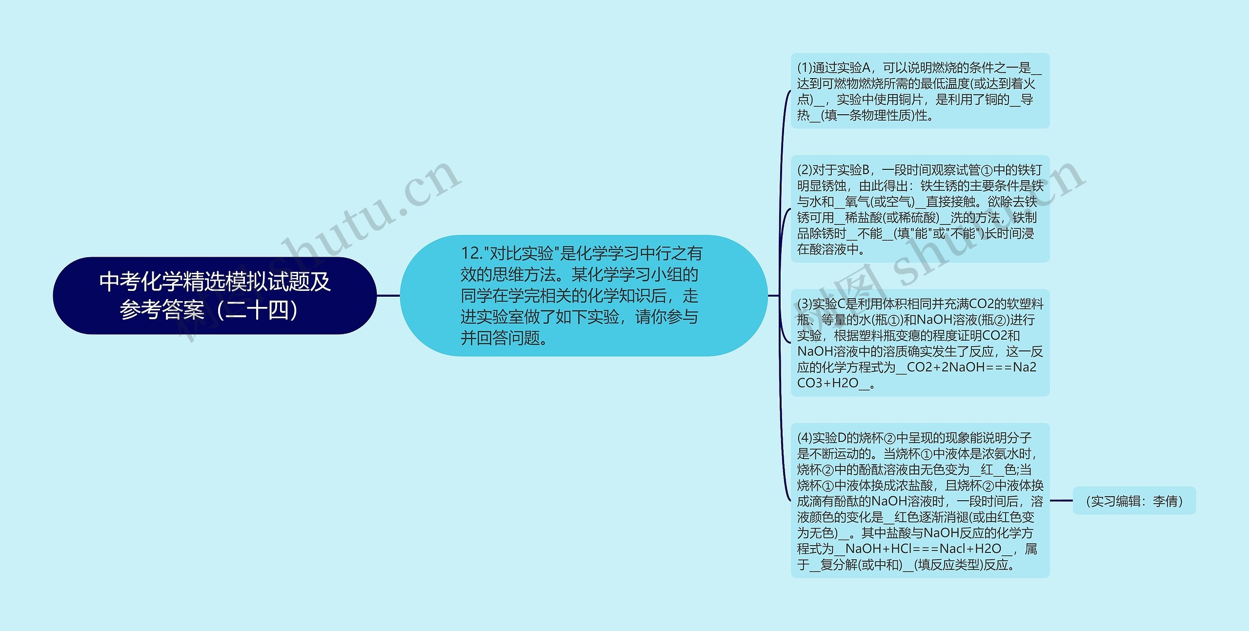 中考化学精选模拟试题及参考答案（二十四）