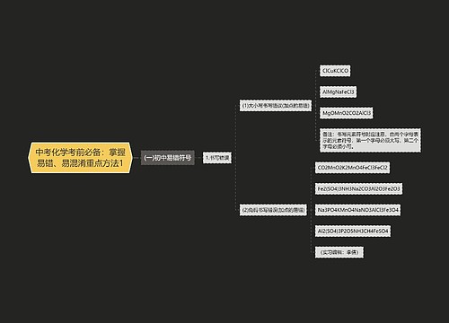 中考化学考前必备：掌握易错、易混淆重点方法1