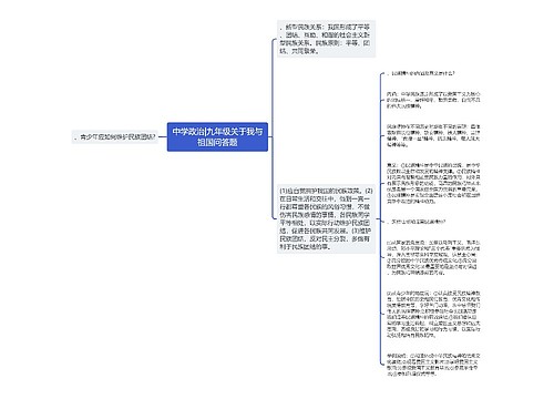 中学政治|九年级关于我与祖国问答题