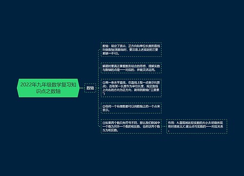 2022年九年级数学复习知识点之数轴