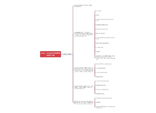 dead，deadly中学英语相近词汇分析