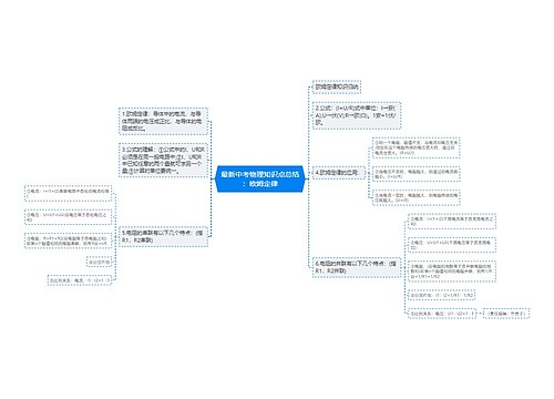 最新中考物理知识点总结：欧姆定律
