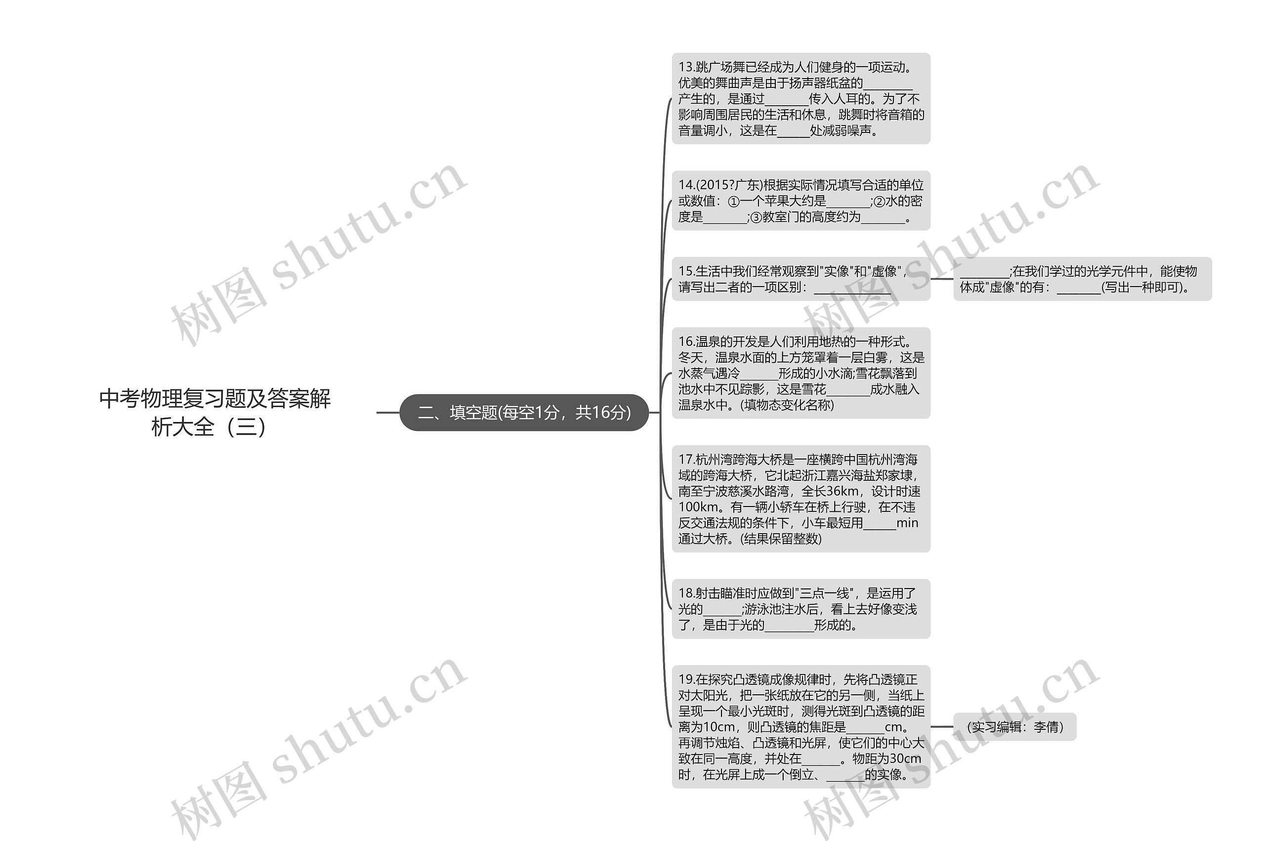 中考物理复习题及答案解析大全（三）