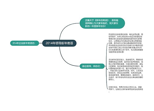 2014年领导新年寄语