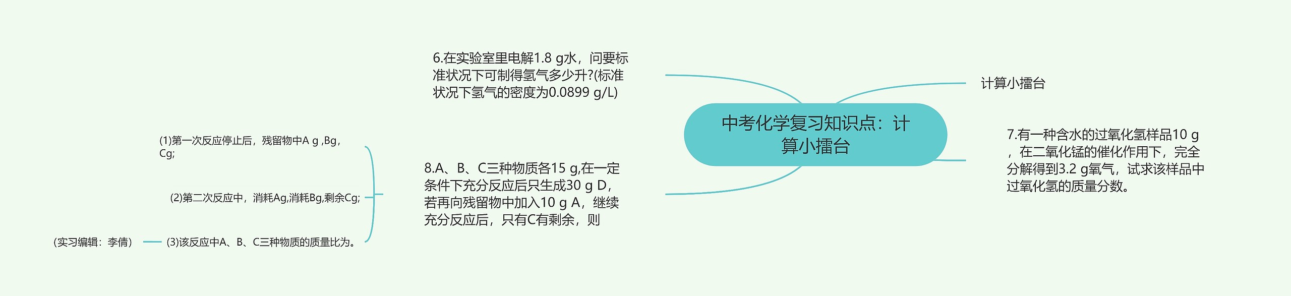 中考化学复习知识点：计算小擂台