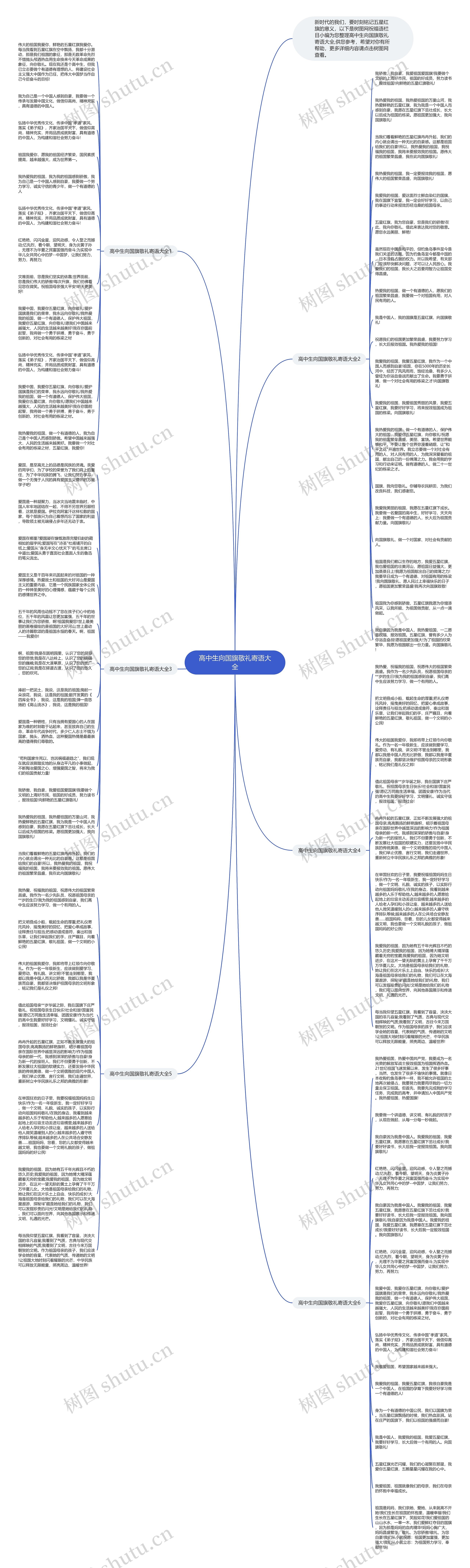 高中生向国旗敬礼寄语大全思维导图