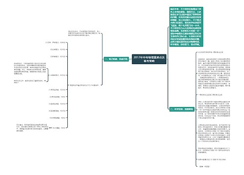 2017年中考物理重难点及备考策略