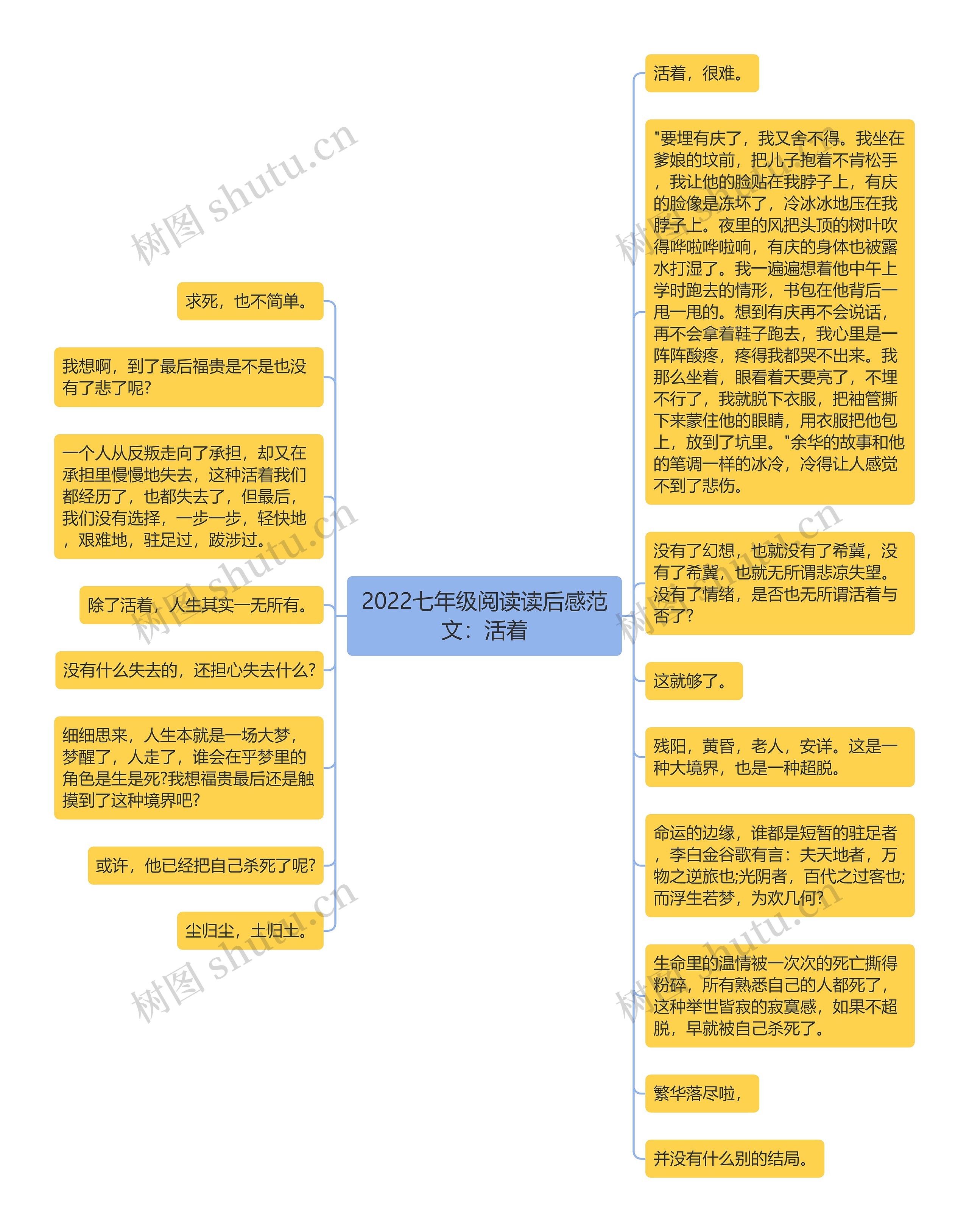 2022七年级阅读读后感范文：活着