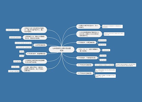 七年级数学上期中测试题预测