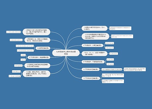 七年级数学上期中测试题预测 七年级数学上期中测试题预测