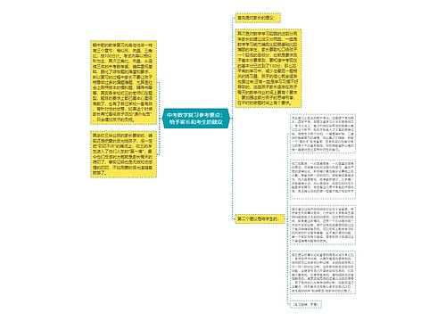 中考数学复习参考要点：给予家长和考生的建议