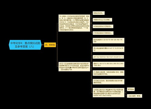 中考化学4：重点模拟试题及参考答案（八）