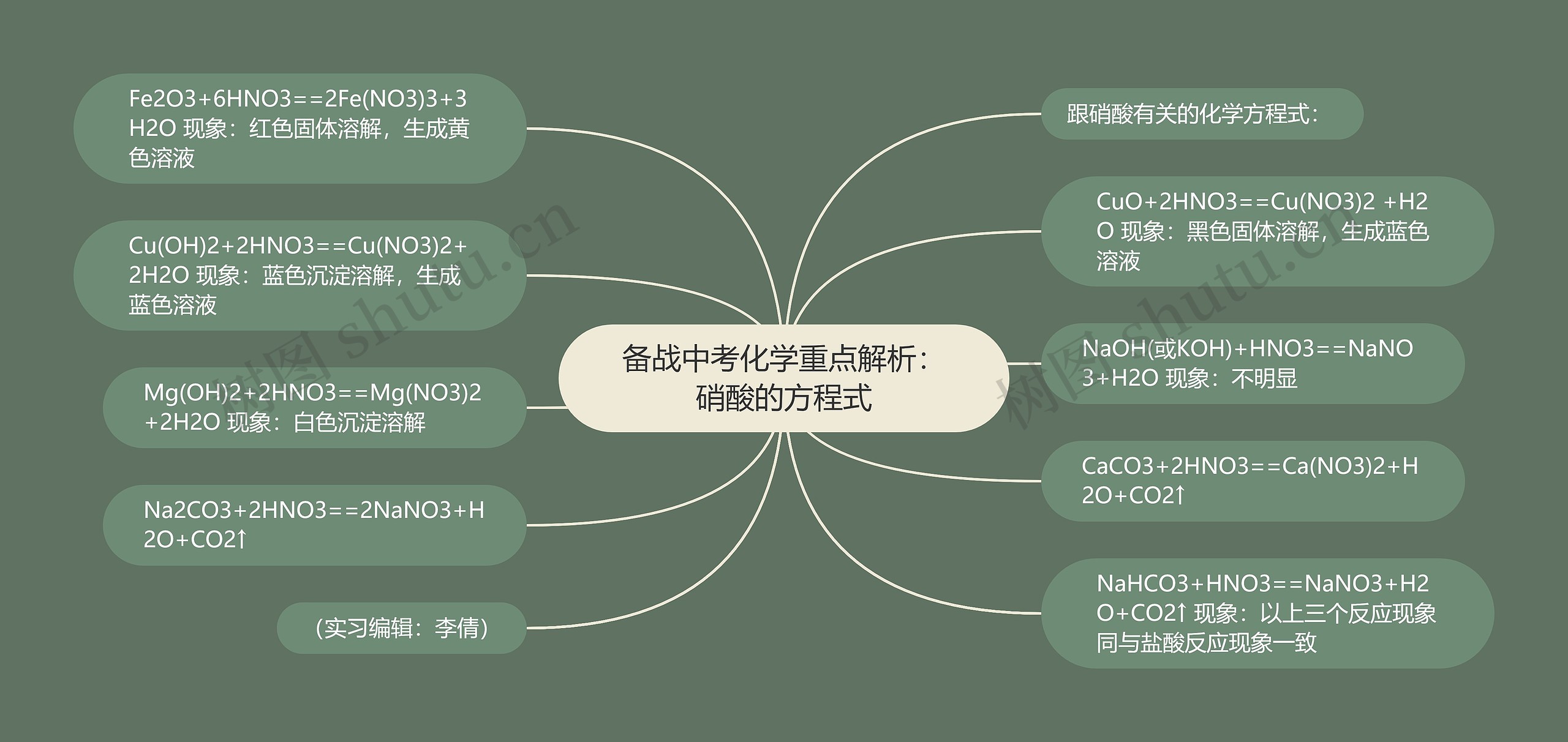 备战中考化学重点解析：硝酸的方程式思维导图