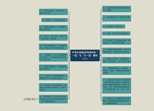 中考化学备战中的88条“一定”与“不一定”解析（二）