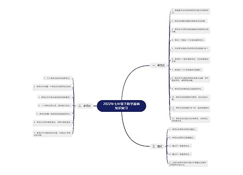 2022年七年级下数学基础知识复习