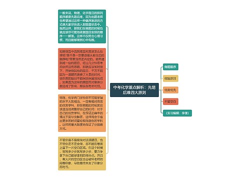 中考化学重点解析：先易后难四大原则