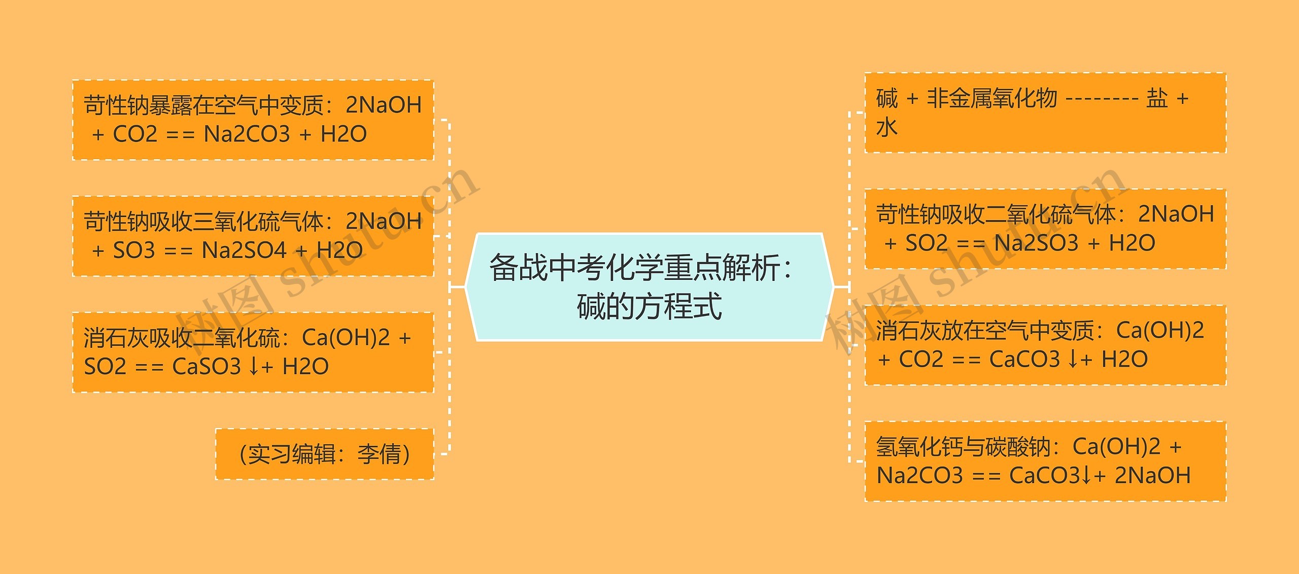 备战中考化学重点解析：碱的方程式思维导图