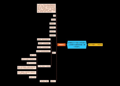 部编版2019届七年级语文上册期中试题附答案（第一阵清风）