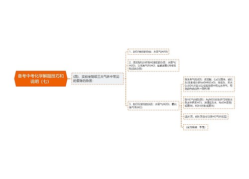 备考中考化学解题技巧和说明（七）