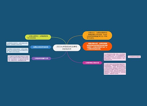 2023九年级政治和法律相关的知识点