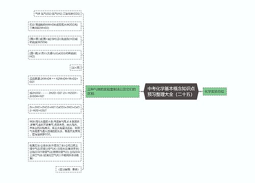 中考化学基本概念知识点预习整理大全（二十五）