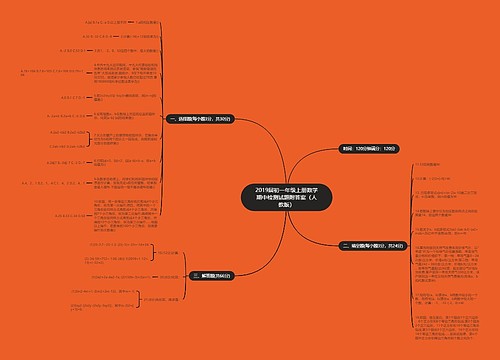 2019届初一年级上册数学期中检测试题附答案(人教版) 2019届初一年级上册数学期中检测试题附答案(人教版)