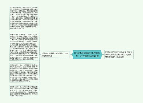 司法考试刑事诉讼法知识点：对立案材料的审查