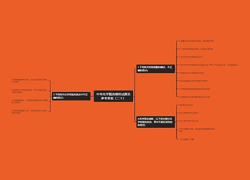 中考化学精选模拟试题及参考答案（二十）