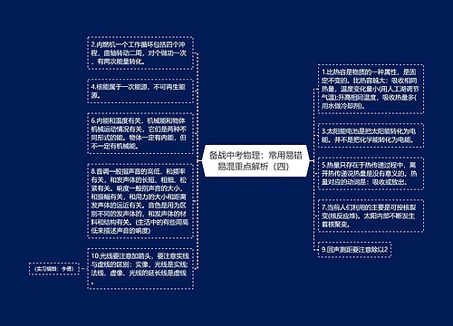 备战中考物理：常用易错易混重点解析（四）