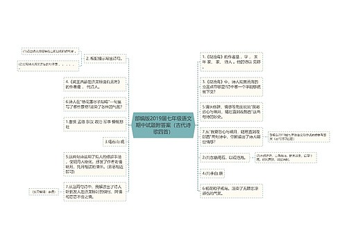 部编版2019届七年级语文期中试题附答案（古代诗歌四首）