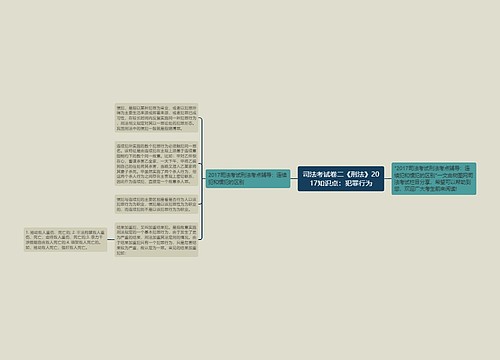 司法考试卷二《刑法》2017知识点：犯罪行为