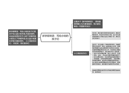 新学期寄语：写给小班的孩子们