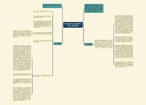 2018司法考试《法理学》考点：法的本体