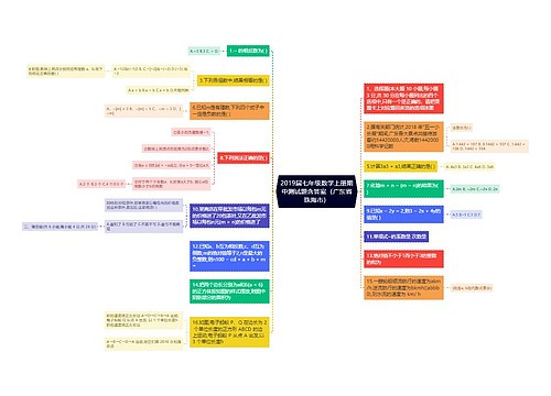 2019届七年级数学上册期中测试题含答案(广东省珠海市) 2019届七年级数学上册期中测试题含答案(广东省珠海市)