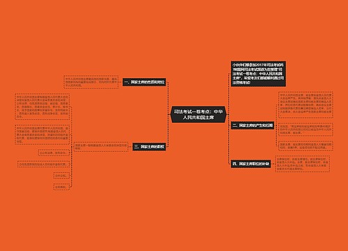 司法考试一卷考点：中华人民共和国主席思维导图