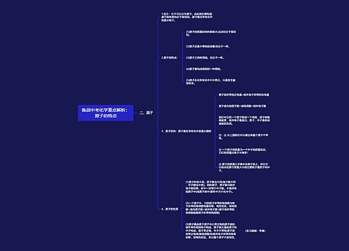 备战中考化学重点解析：原子的特点