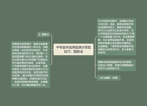 中考数学选择题满分答题技巧：图解法