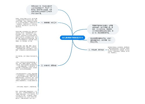 幼儿教师新学期寄语2014