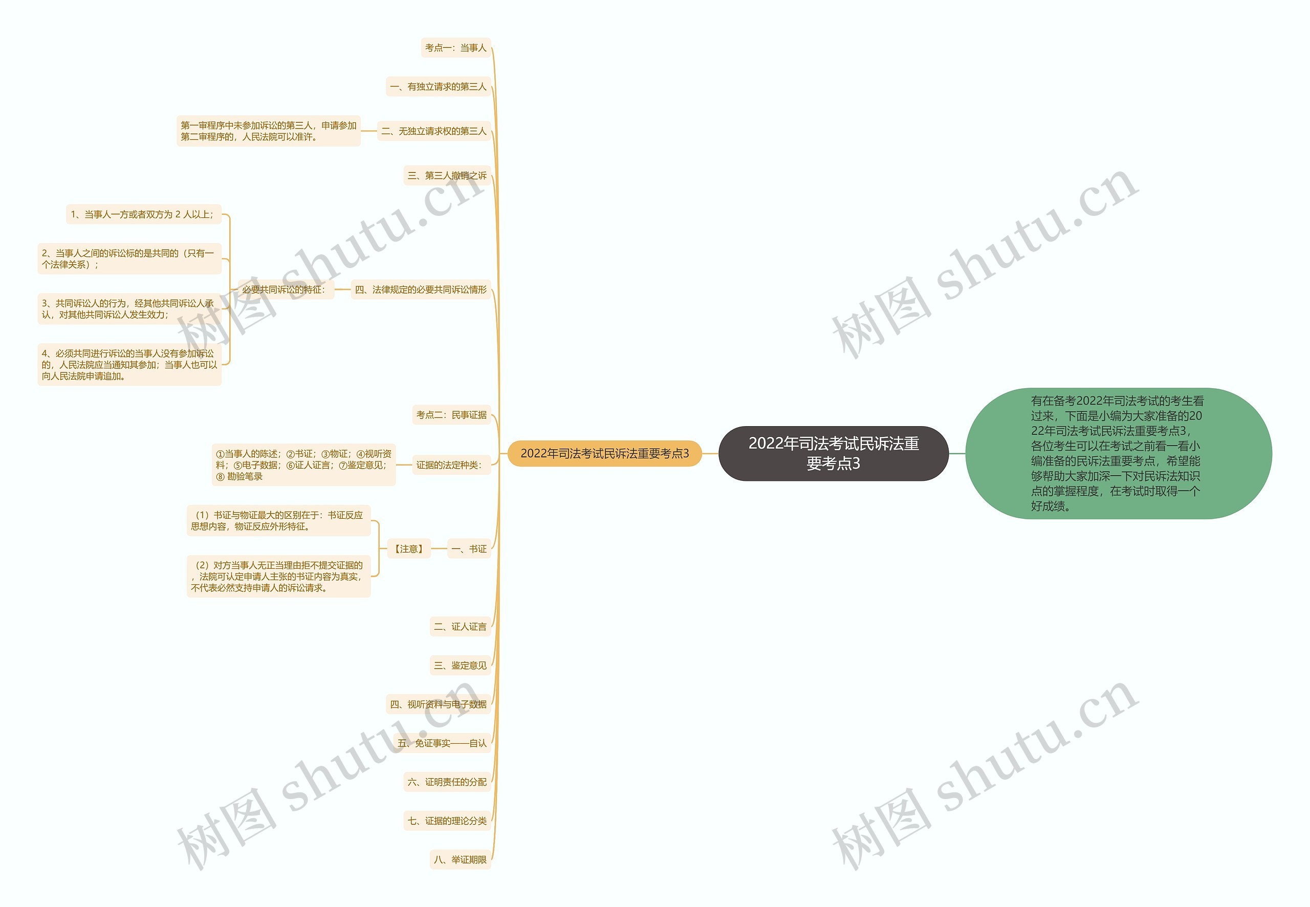 2022年司法考试民诉法重要考点3思维导图