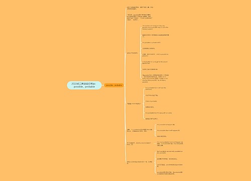 2022初三英语词汇用法：possible，probable