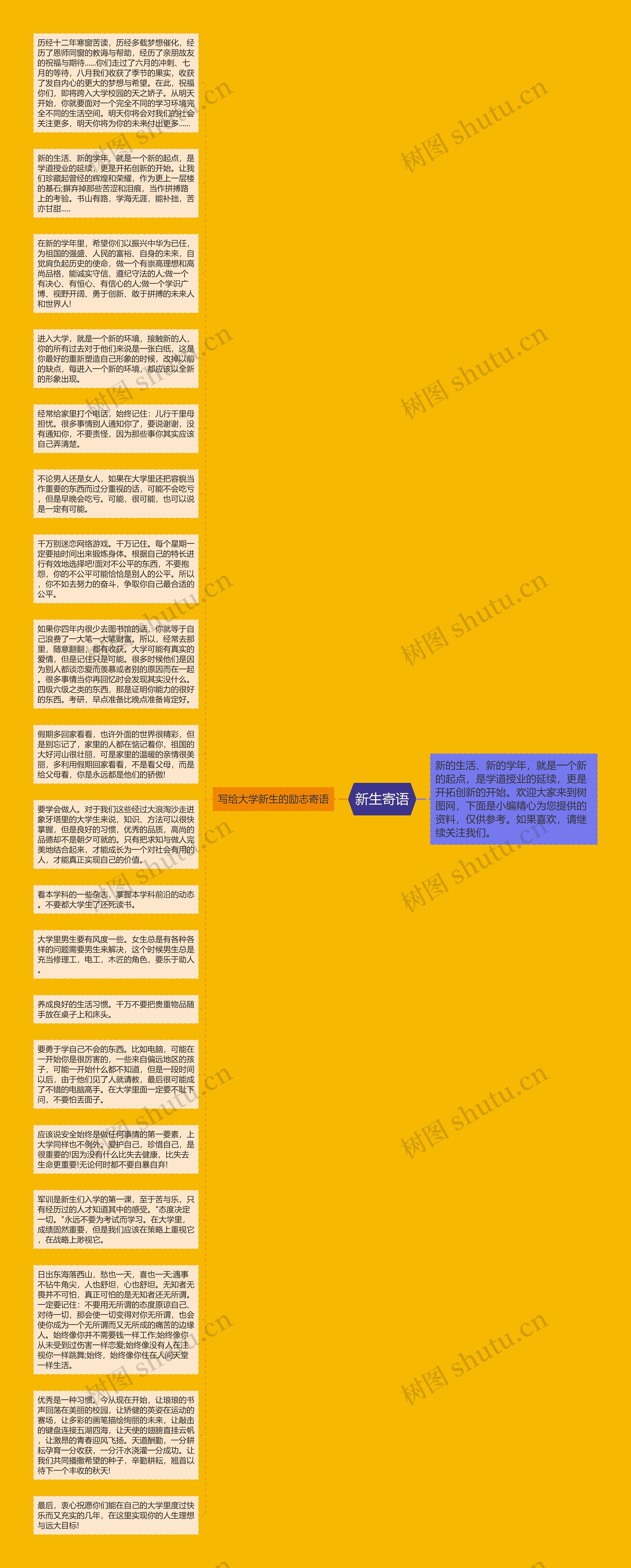 新生寄语思维导图