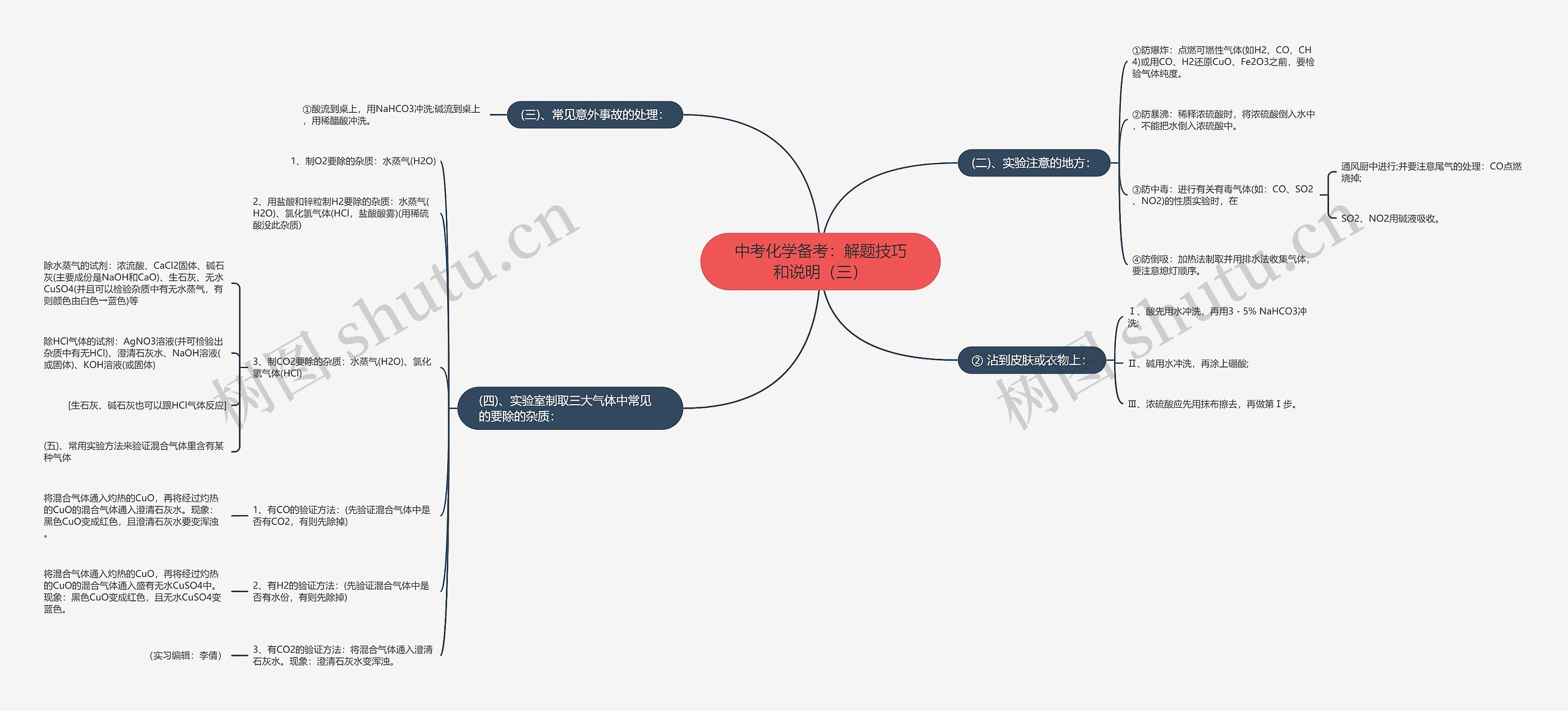 中考化学备考：解题技巧和说明（三）思维导图