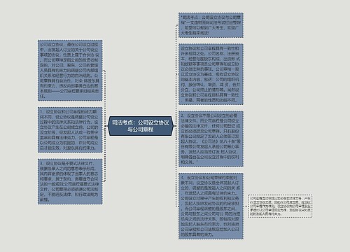 司法考点：公司设立协议与公司章程